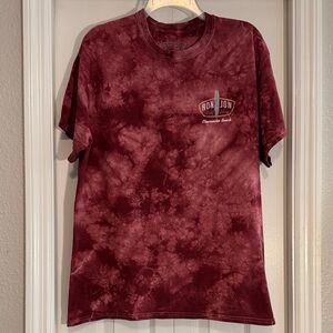 Ron Jon Men's Burgundy Tie-Dye Tee-Large